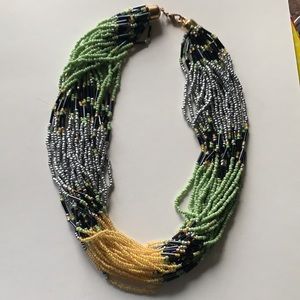 Beautiful beaded multi strand necklace